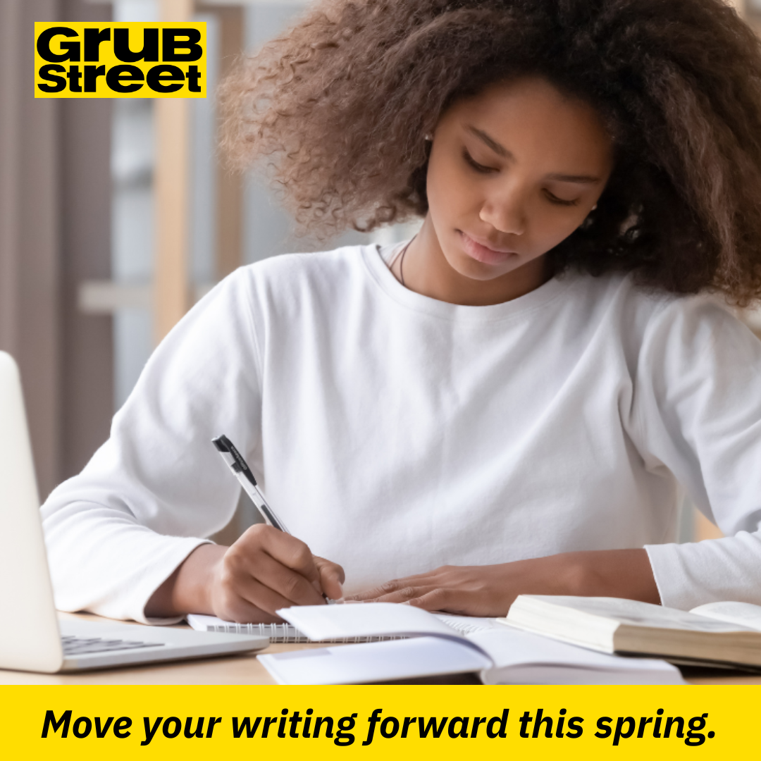 GrubStreet Facebook ad: Make Progress with Writing Workshops