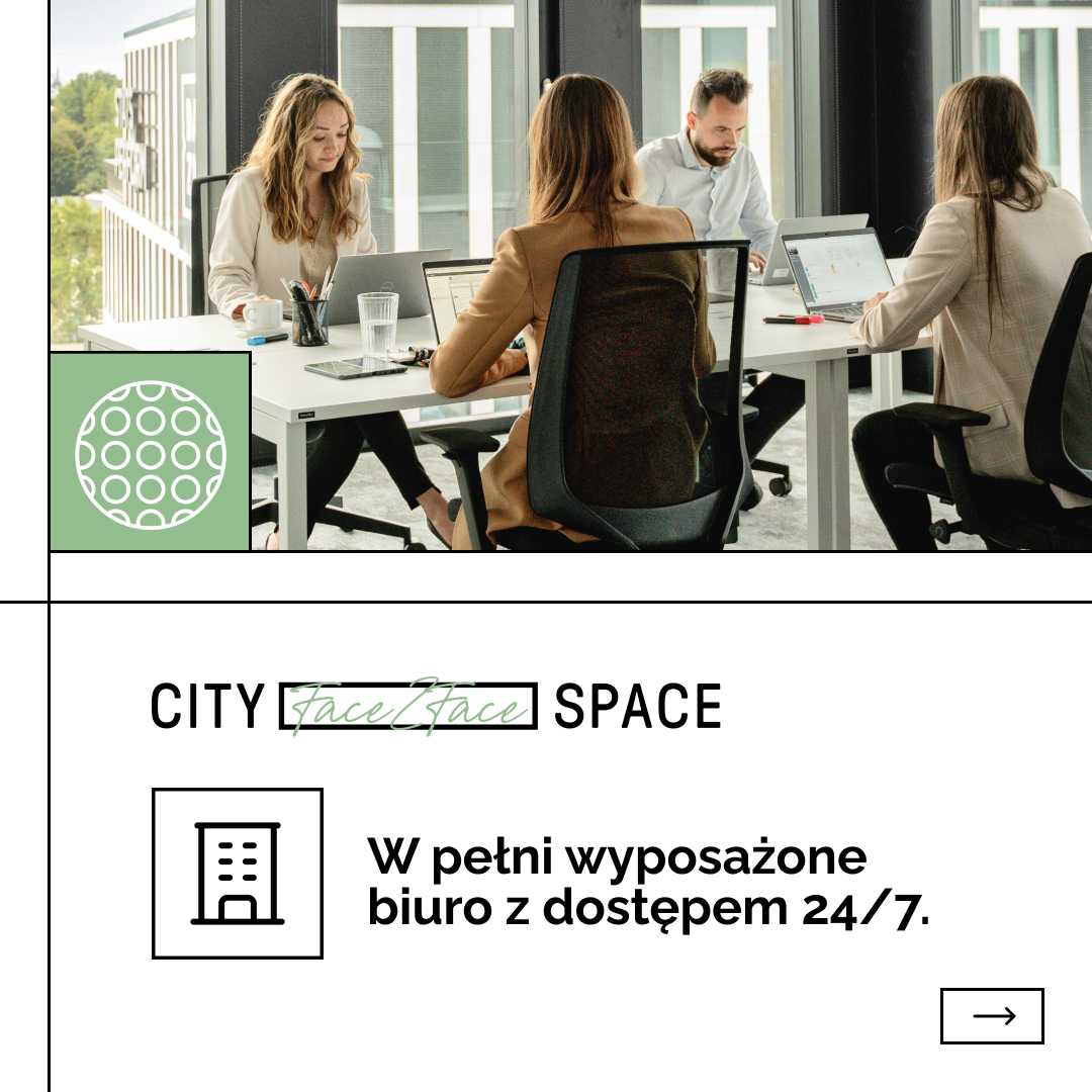 CitySpace Facebook ad: Nowoczesne biuro w sercu Katowic.