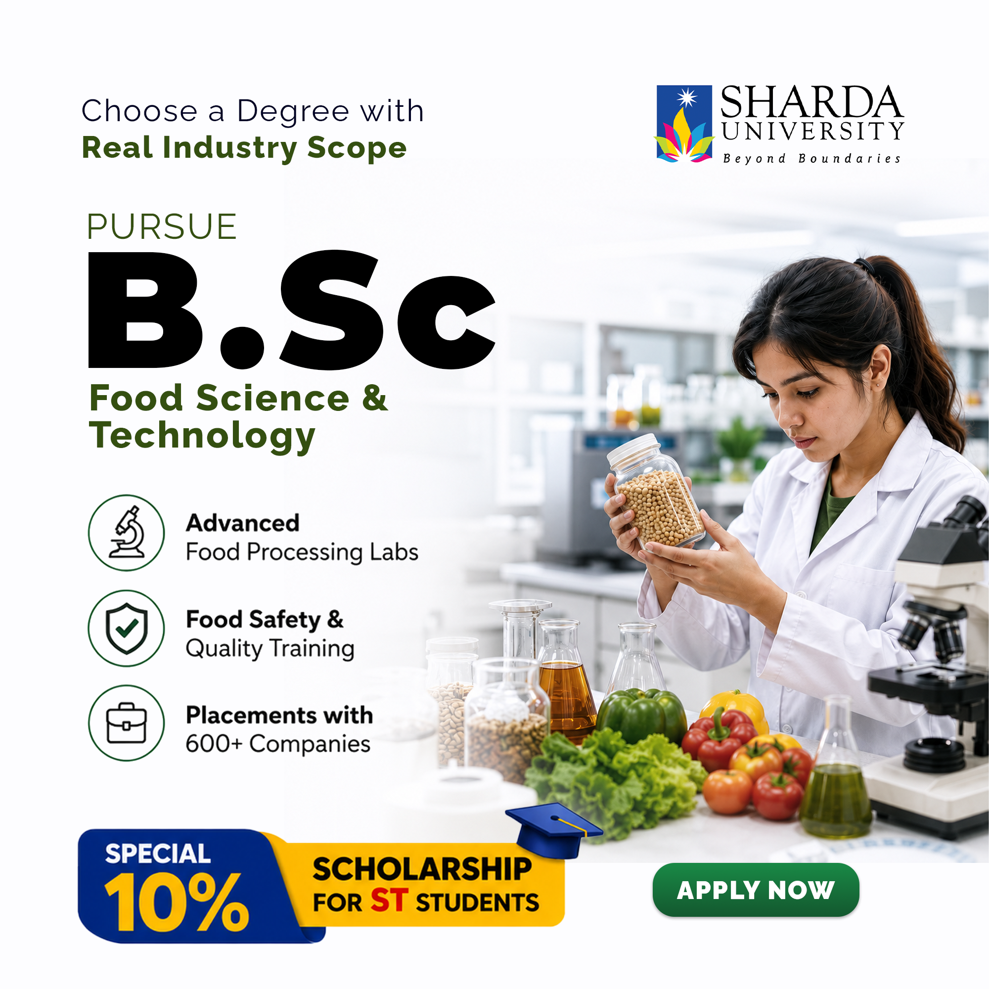 Sharda University Facebook ad