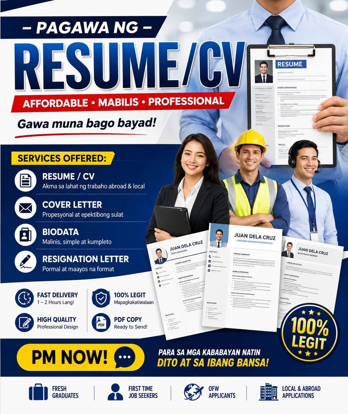 Pinoy Online CV & Resume Facebook ad: ππππππ ππππ, BAGO BAYAD