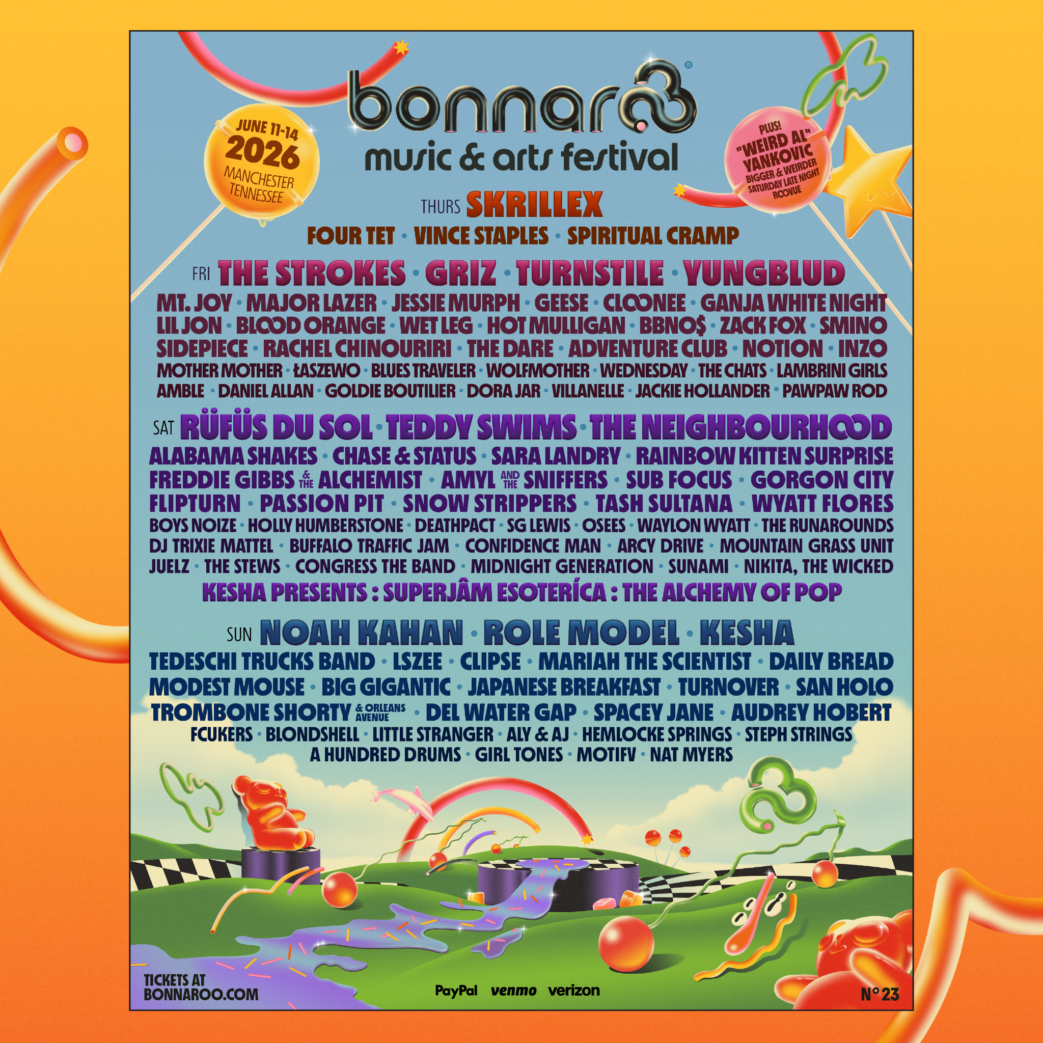 Bonnaroo Music and Arts Festival Facebook ad from Apr 28, 2026