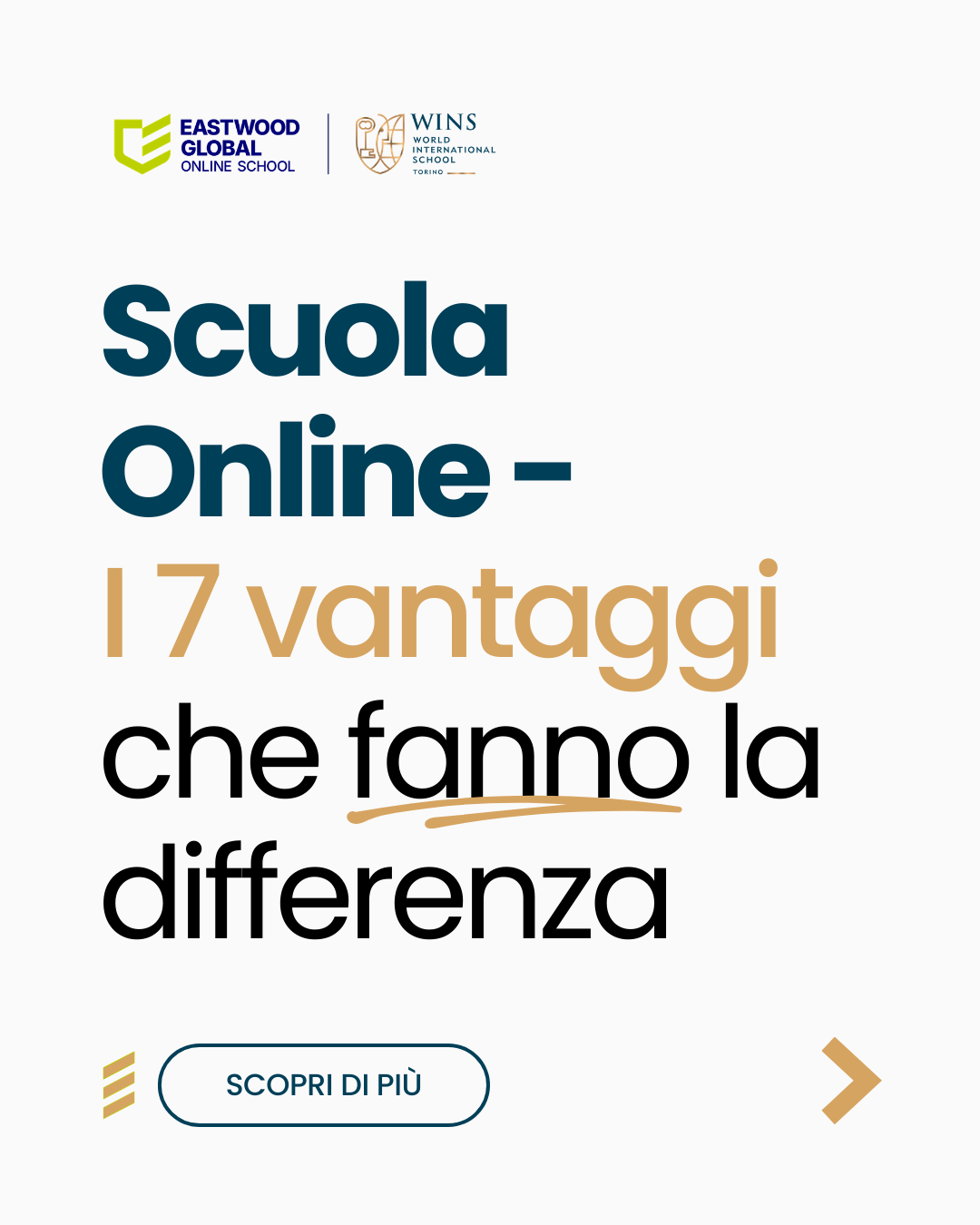 World International School - Torino Facebook ad: L’educazione sta cambiando, e anche il modo di…