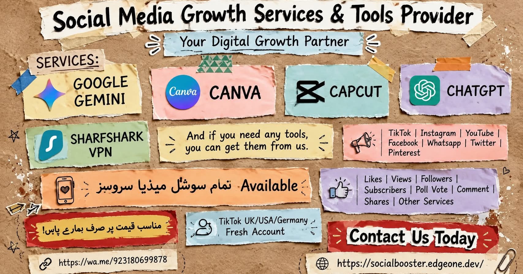 Social Booster BRW Facebook ad: Social Media Services | Digital Tools Provider