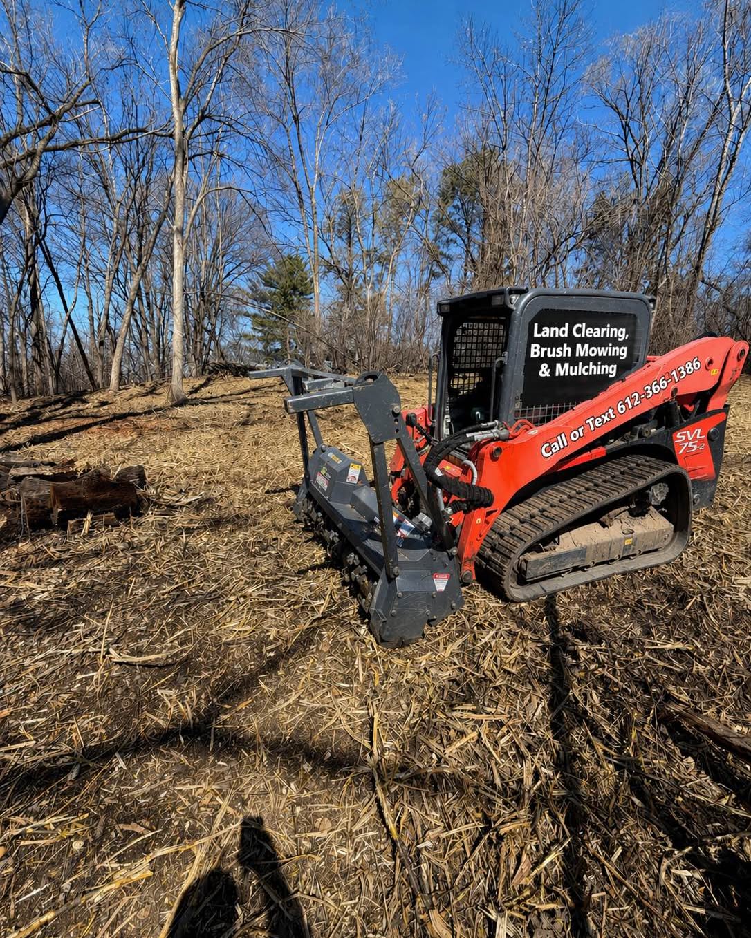 Val Sharik Facebook ad: Brush Mulching & Mowing For Sale