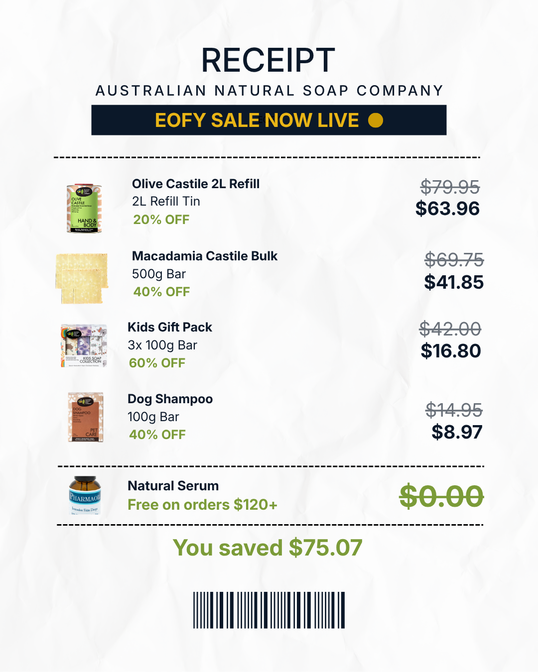 Australian Natural Soap Company Facebook ad