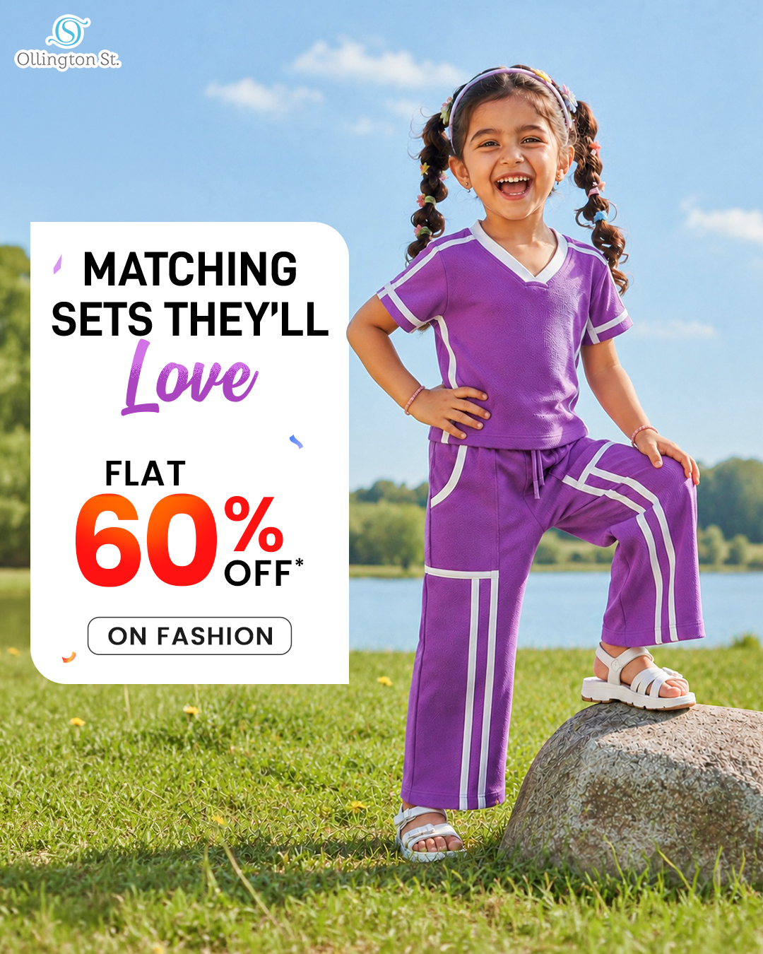 Ollington Street Facebook ad: Flat 60% OFF* on Fashion