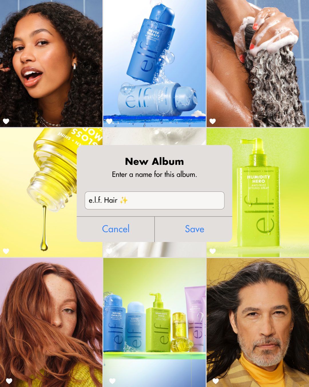 elf HAIR Facebook ad: e.l.f.'s Haircare Collection for Every Hair Type | e.l.f…