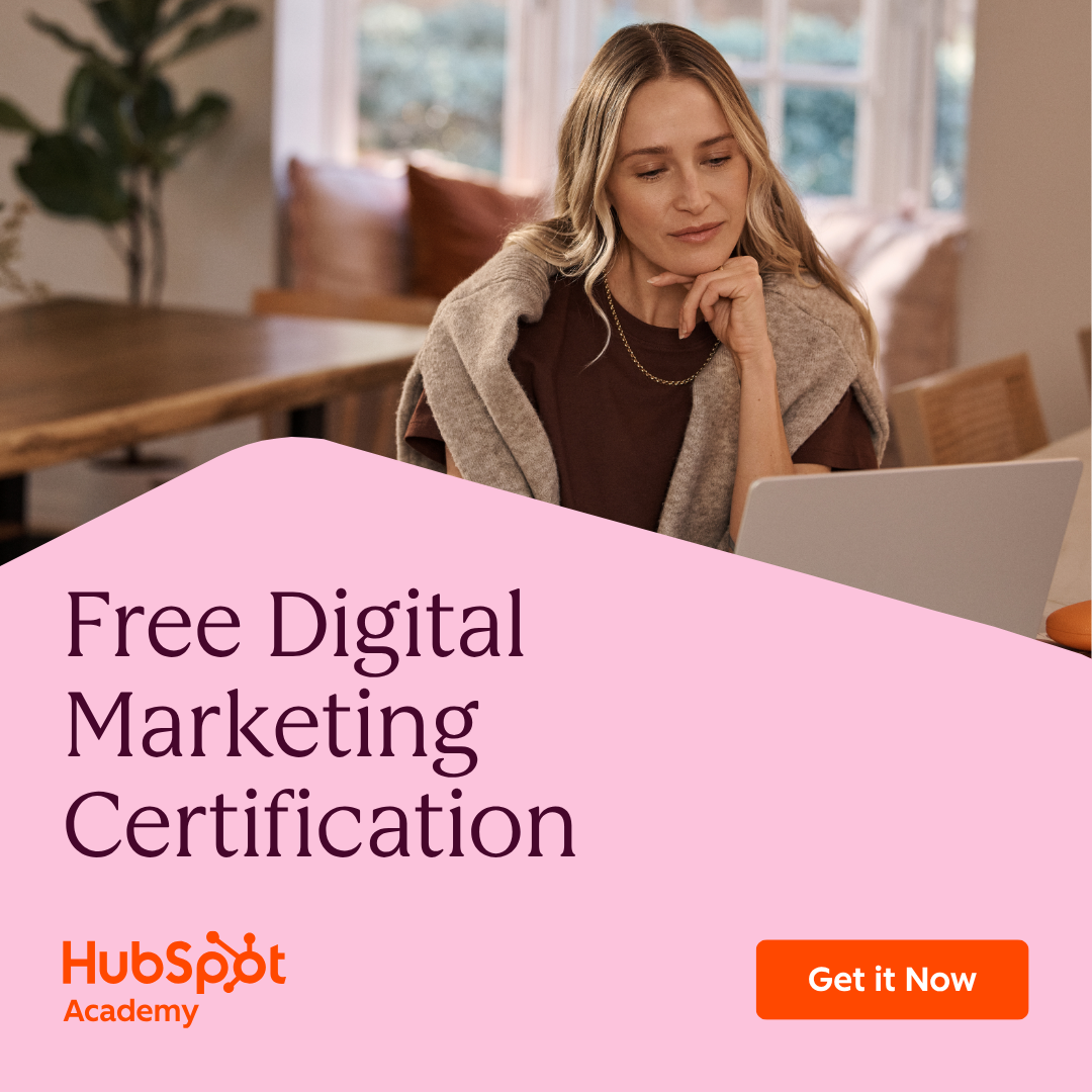 HubSpot Academy Facebook ad