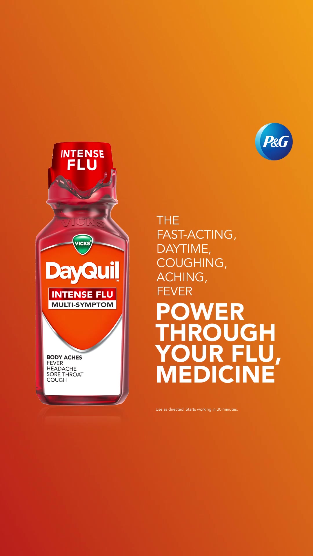 NyQuil & DayQuil Facebook ad: Power Through Your Flu