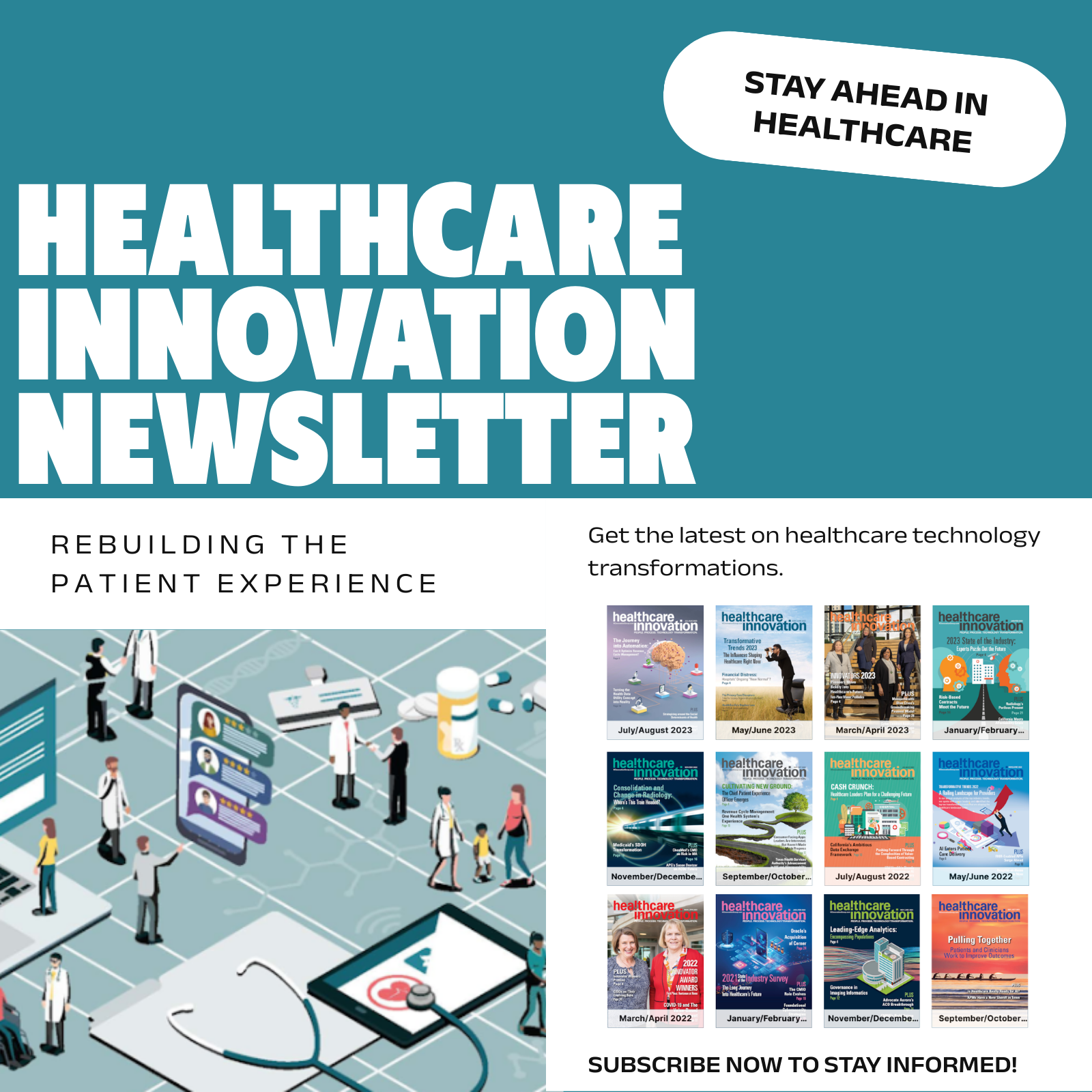Healthcare Innovation Facebook ad: SUBSCRIBE TODAY, it’s free!