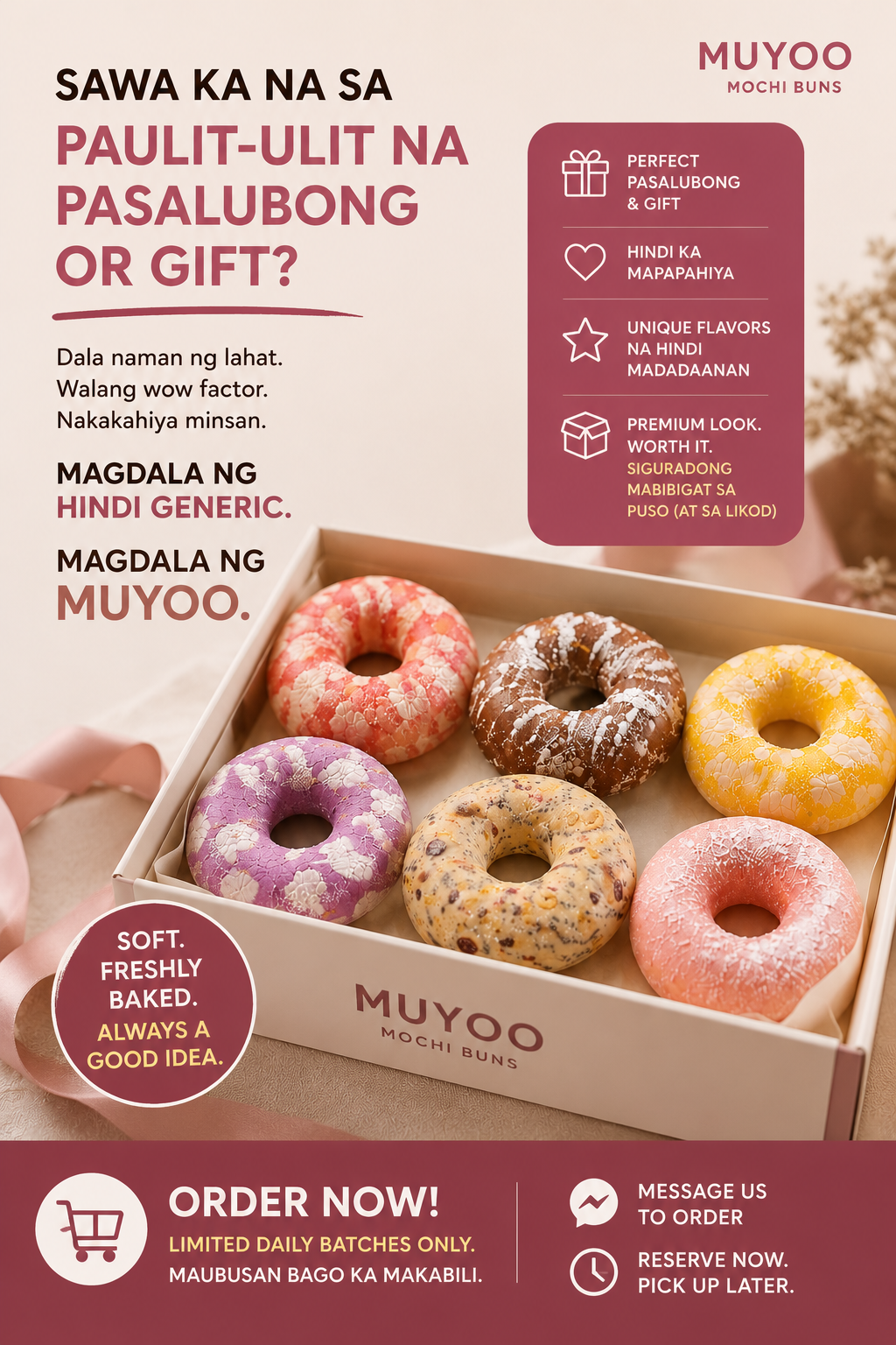 Muyoo Philippines Facebook ad: Pasalubong na hindi ka mapapahiya.
