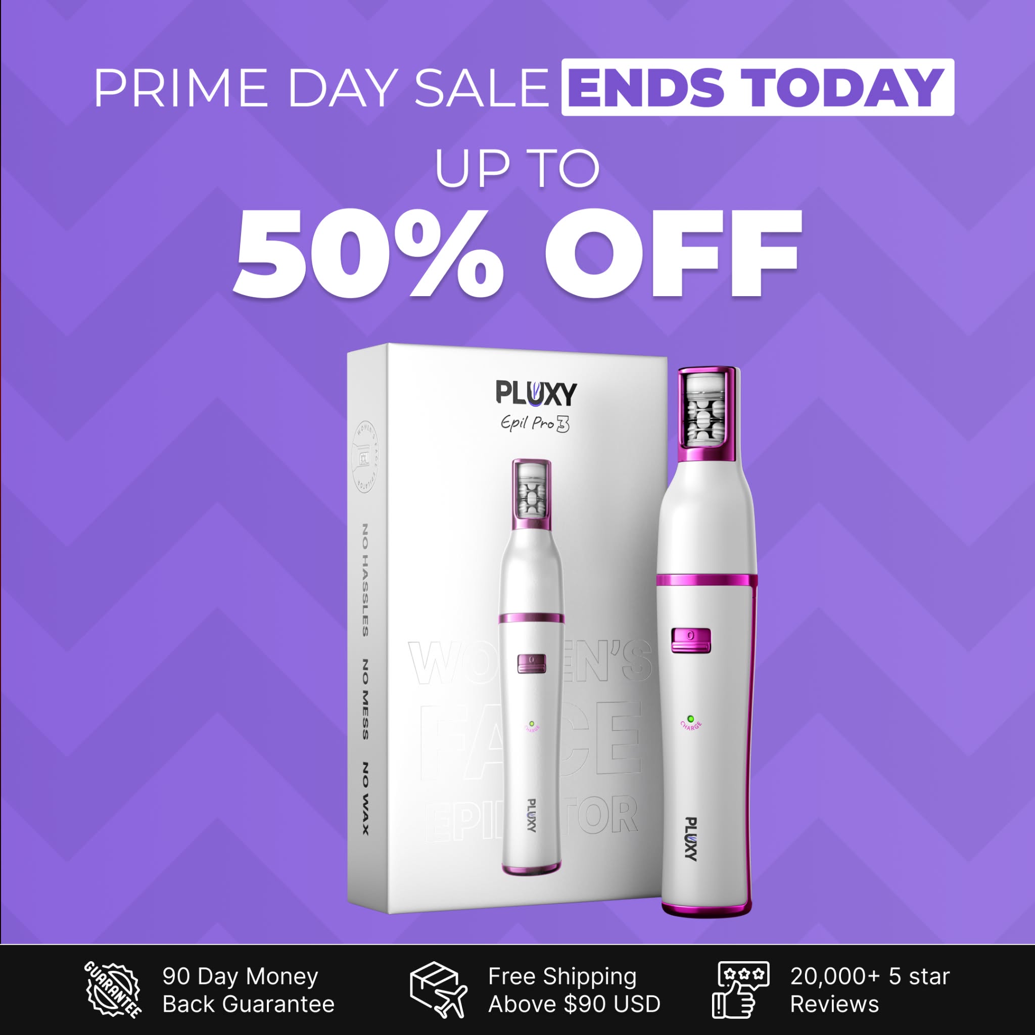 Pluxy Co Facebook ad: Who else wants irritation-free face hair removal?