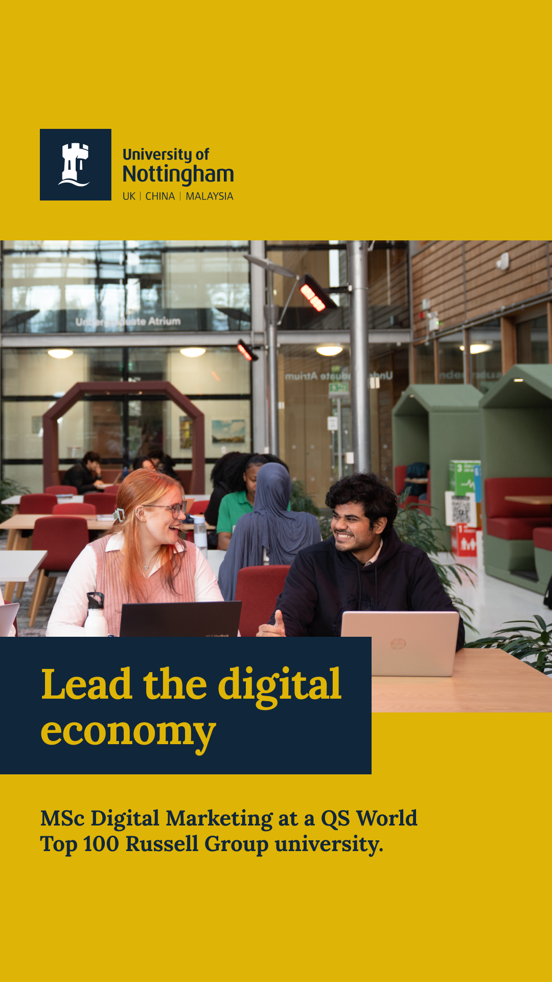 University of Nottingham Facebook ad