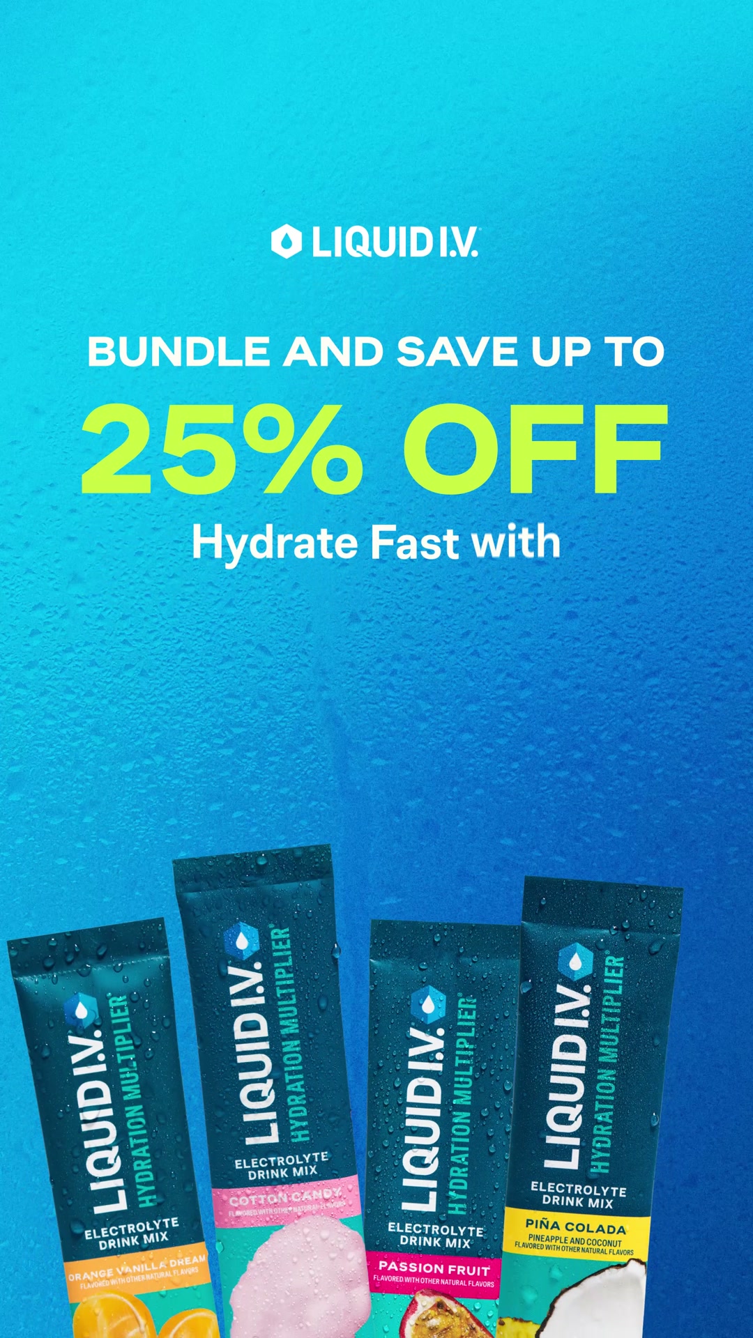 Liquid I.V. Facebook ad: Mix Flavors, Save Up to 25%
