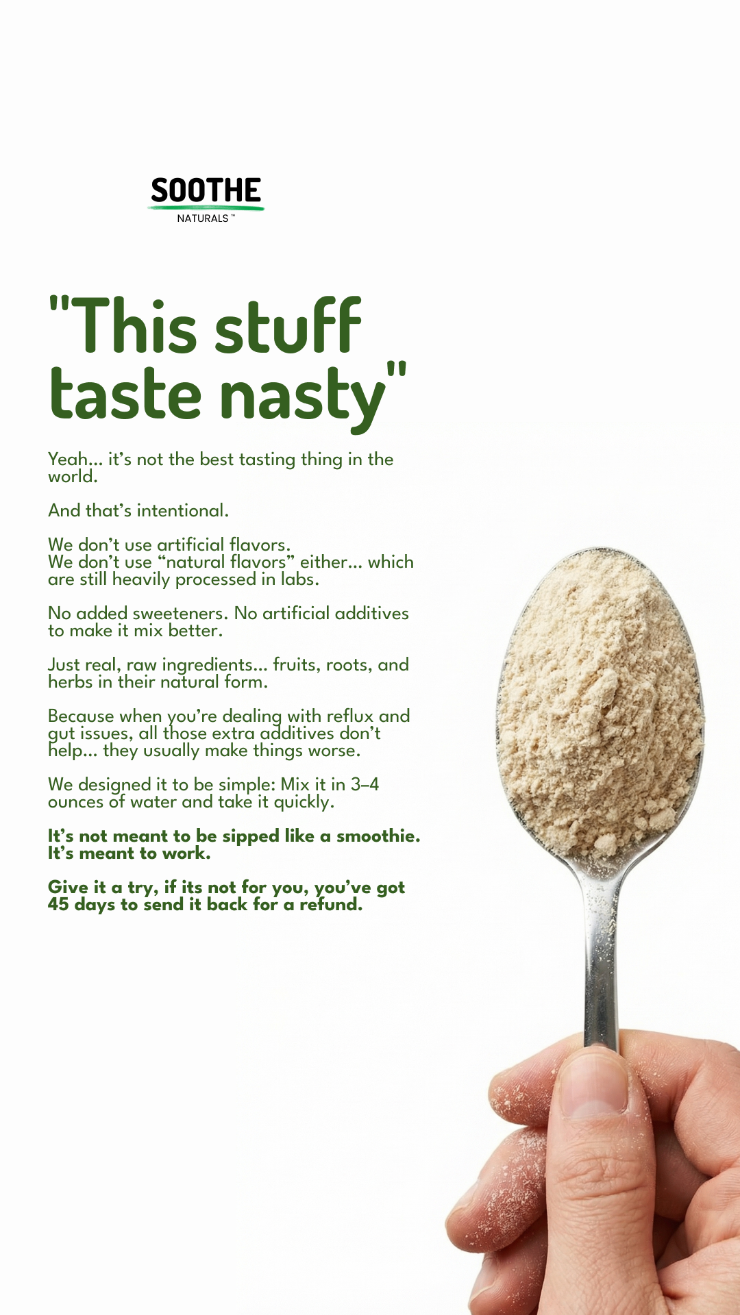 Soothe Naturals Facebook ad