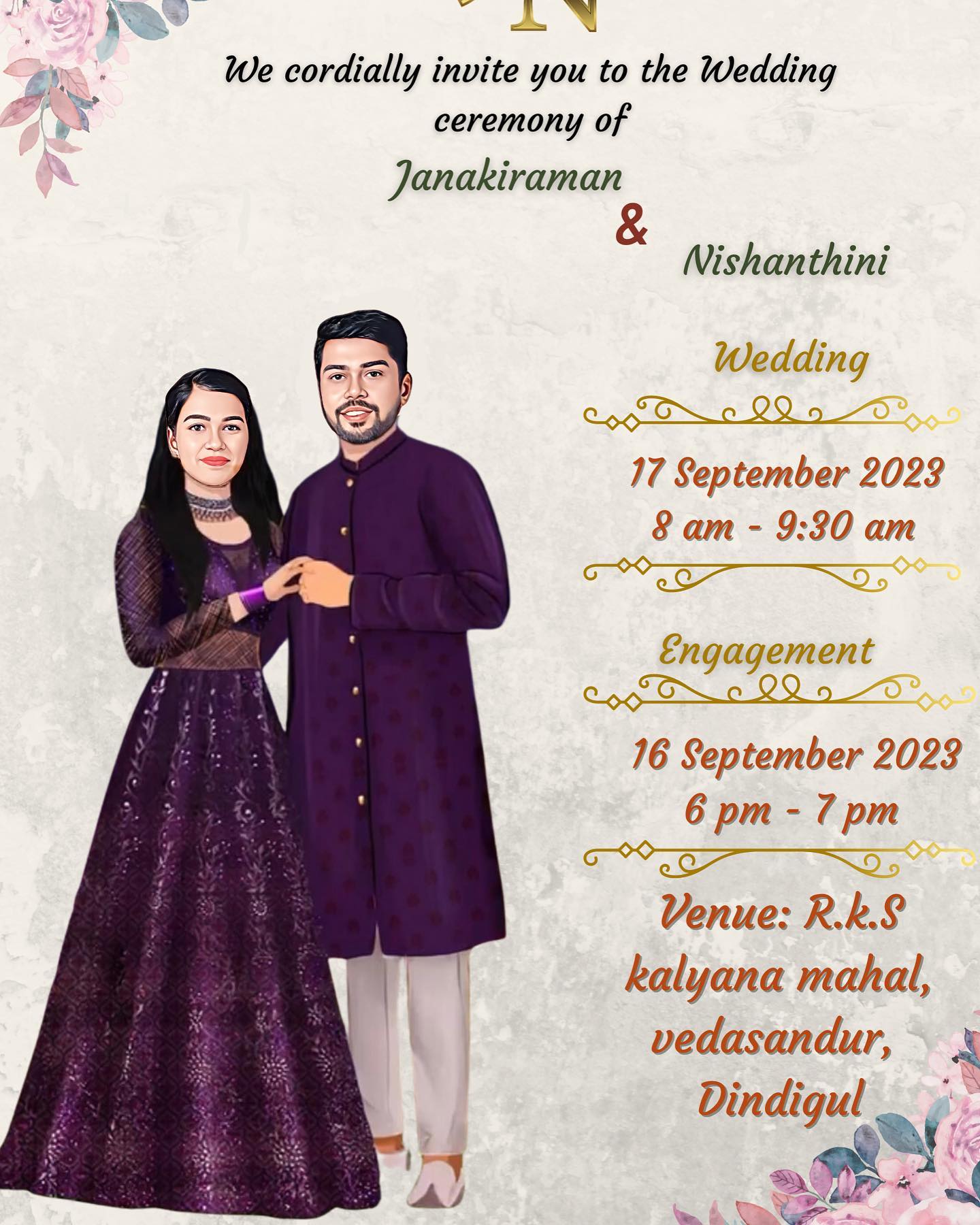 carricatureinvites Facebook ad: Get your customised wedding invitation
