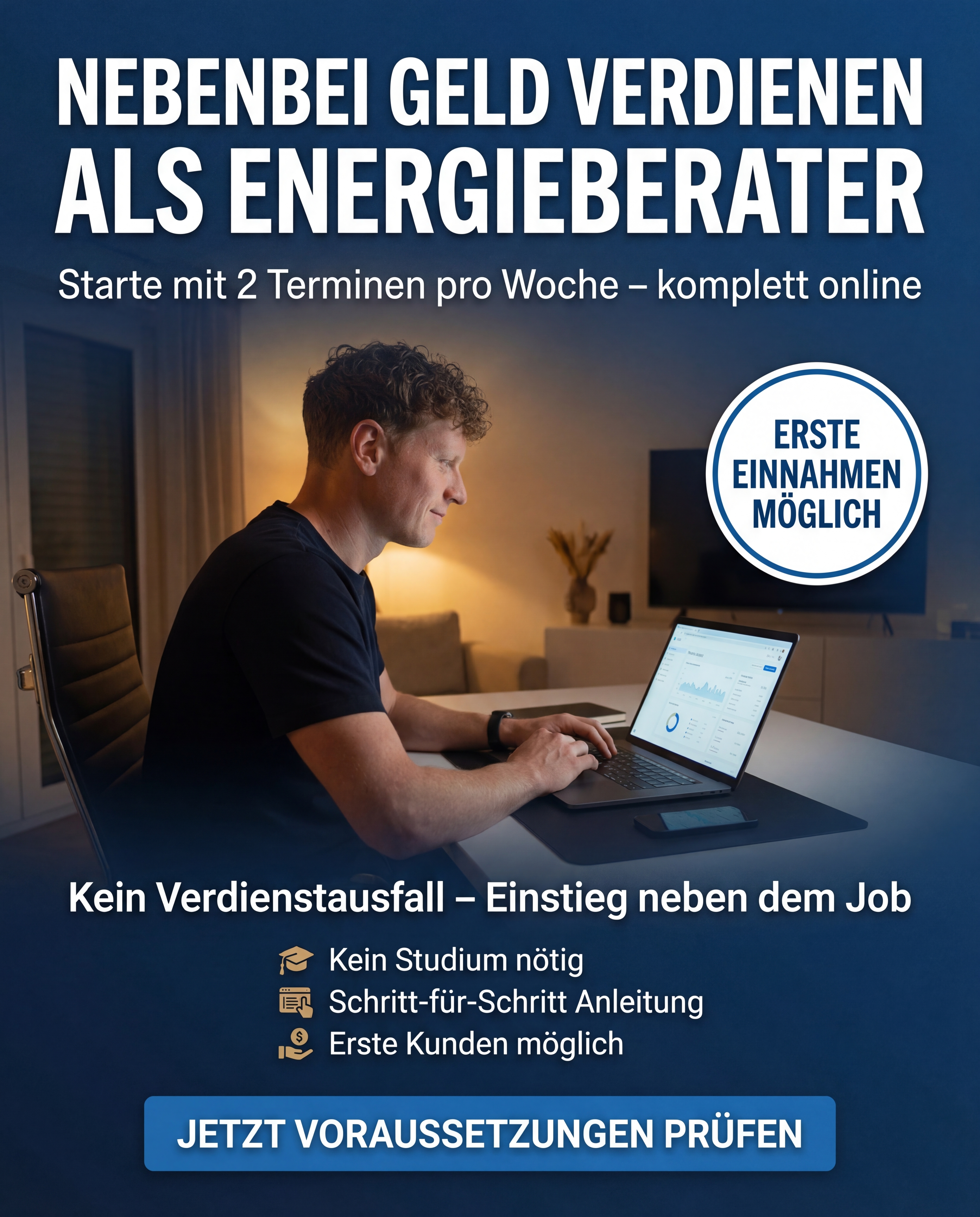 Ausbildung zum Energieberater Facebook ad: Energieberater werden, online!