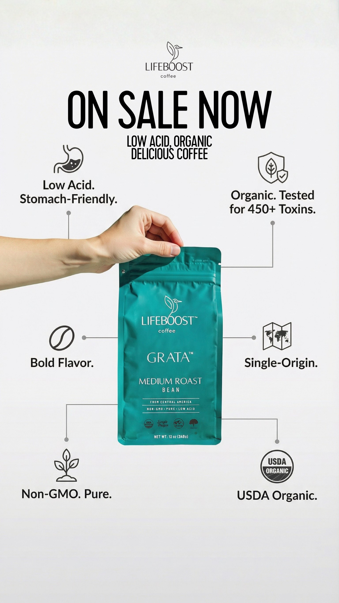 Lifeboost Coffee Facebook ad