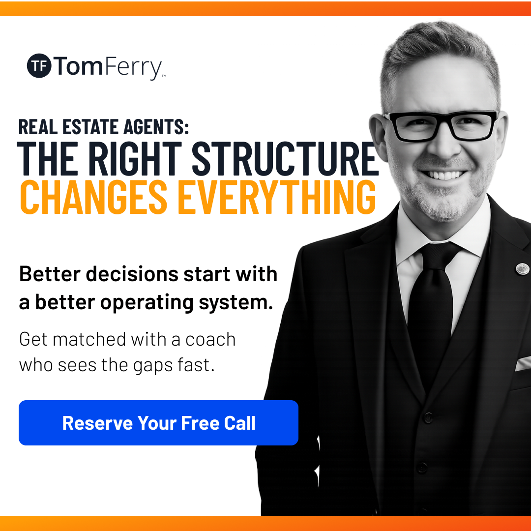 Tom Ferry Coaching Facebook ad: Fix Your Real Estate Systems