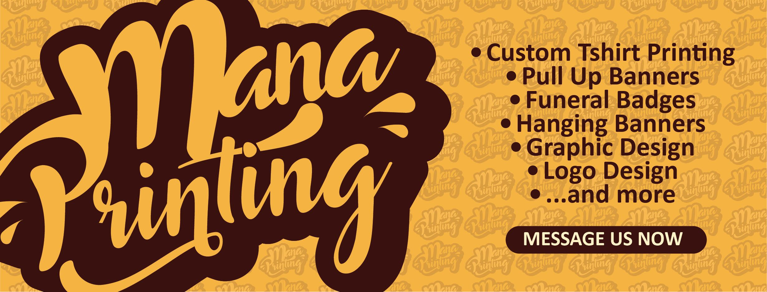 Mana Printing NZ Facebook ad: Custom T-Shirt Printing & Branding
