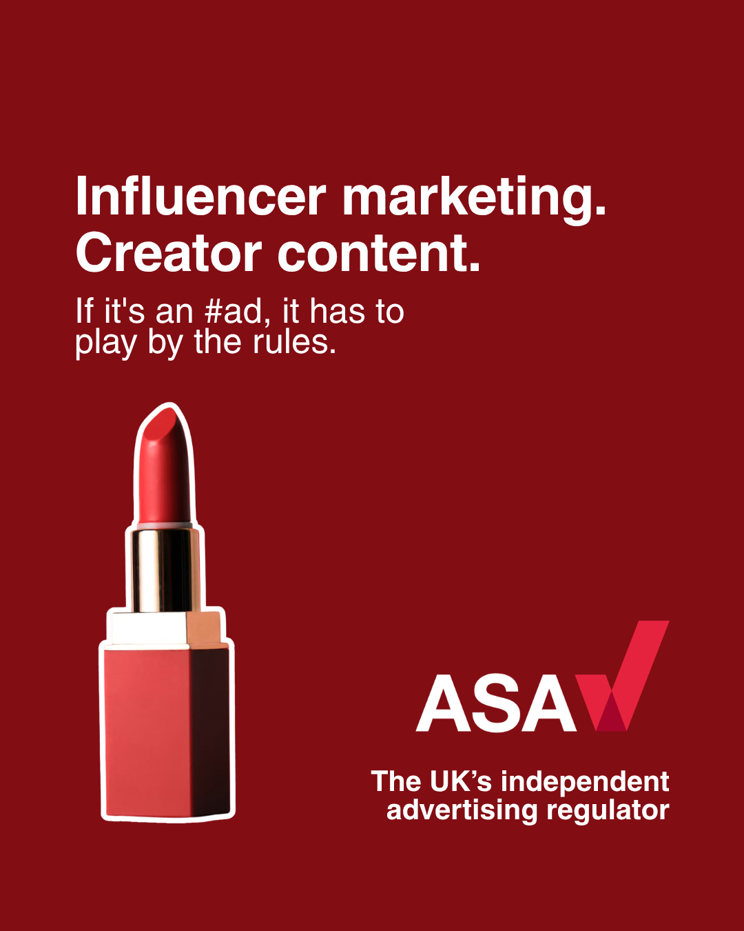 Advertising Standards Authority Facebook ad: Advertising in the UK is regulated.
