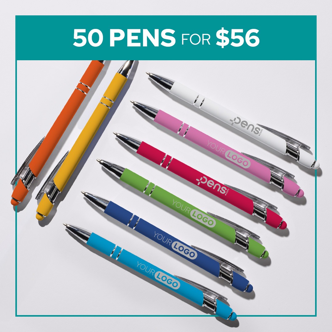Pens.com Facebook ad: Shine Bright with Alpha Soft Touch