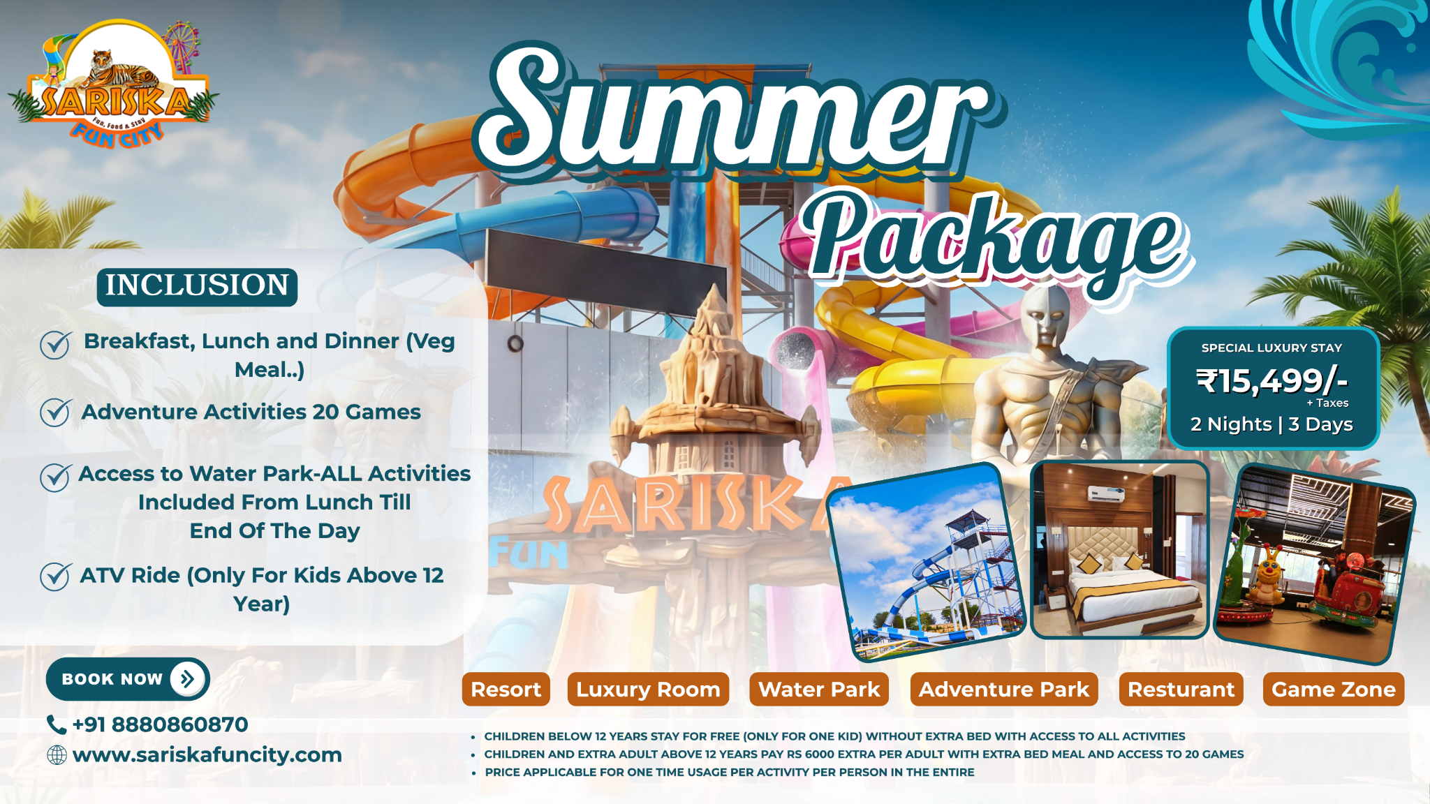 Sariska Fun City Facebook ad from Jun 9, 2026