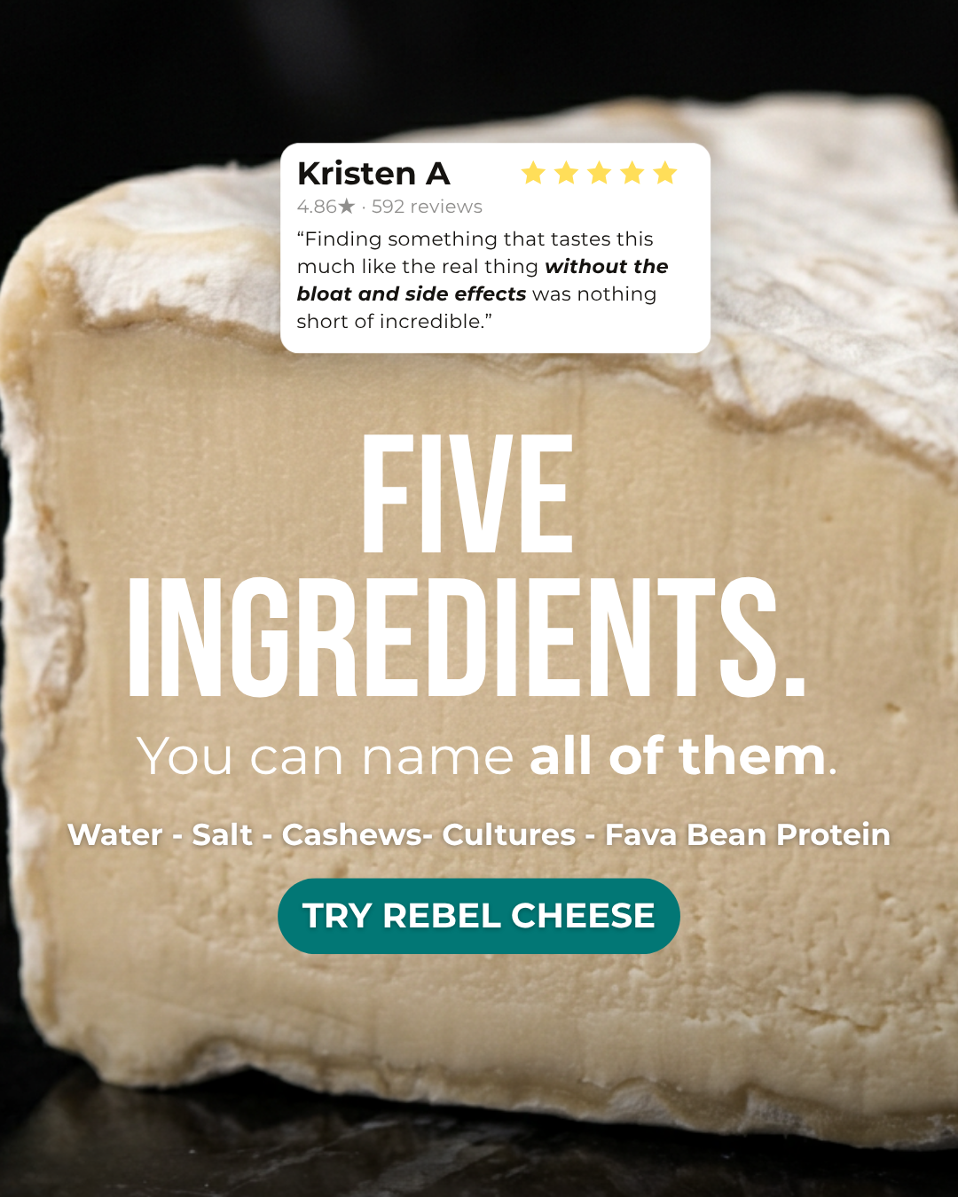 Rebel Cheese Facebook ad