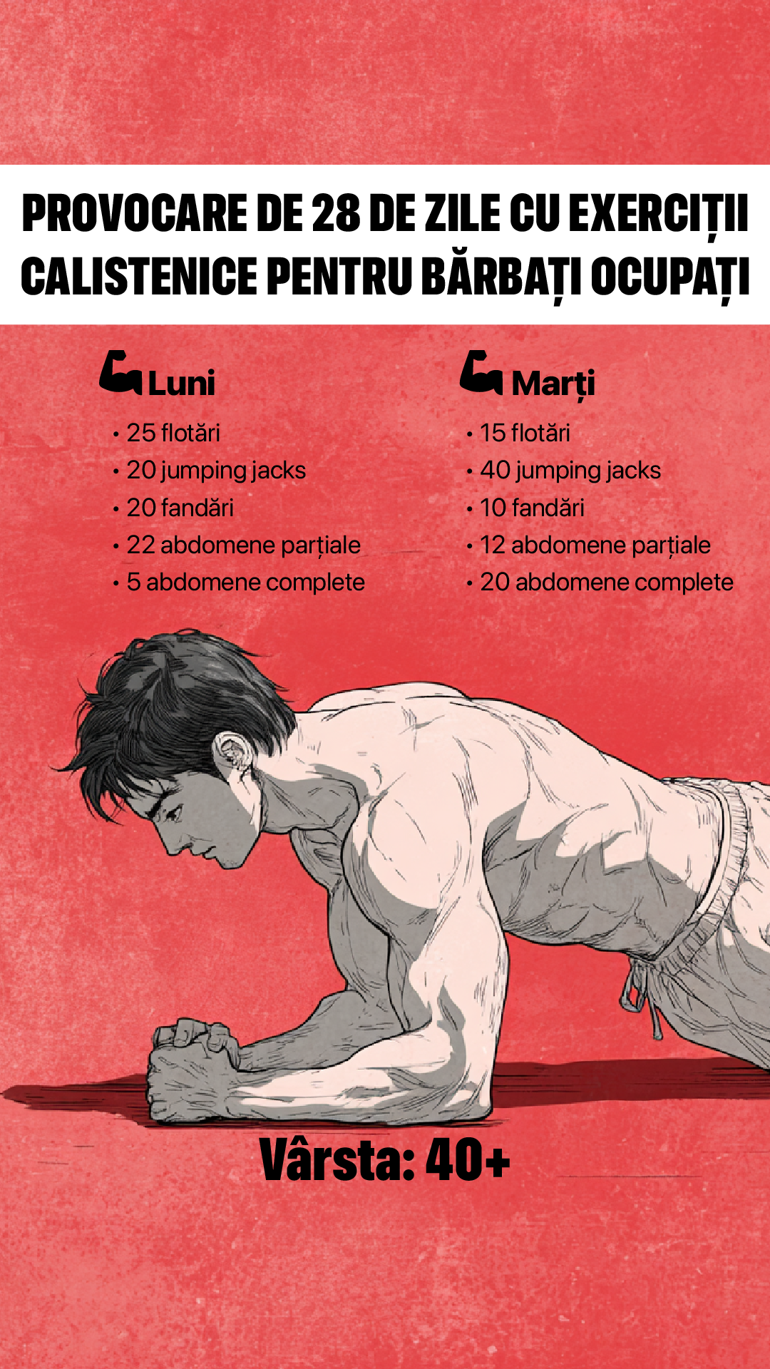 Male Calisthenics Challenge Facebook ad