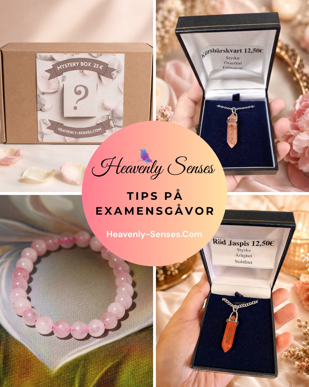 Heavenly Senses Facebook ad: Fira examenstiderna med en meningsfull gåva från Heavenly…
