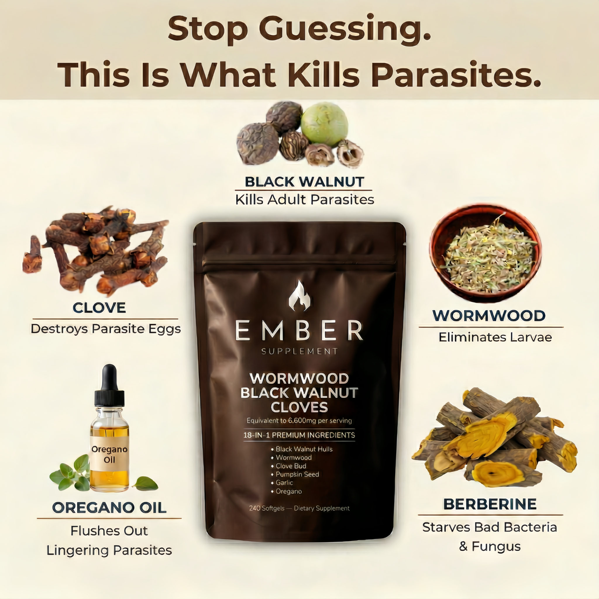 EmberSupplements Facebook ad: Presidents' Day Sale
