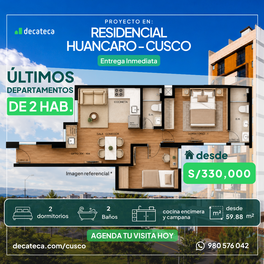 Decateca Facebook ad: ¿Buscas depas de 2 o 3 dormitorios en…