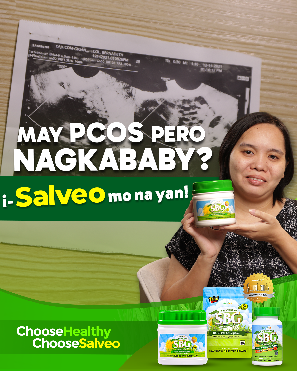 Salveo Wellness Nation Facebook ad: Pcos o Hirap magkaanak? Salveo ang Solusyon!