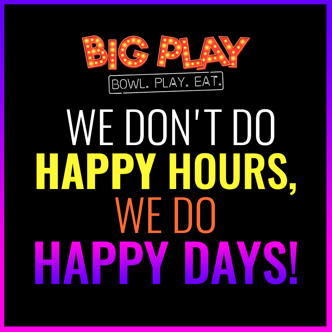 Big Play Entertainment Center Facebook ad: Looking for a fun night out that won’t…
