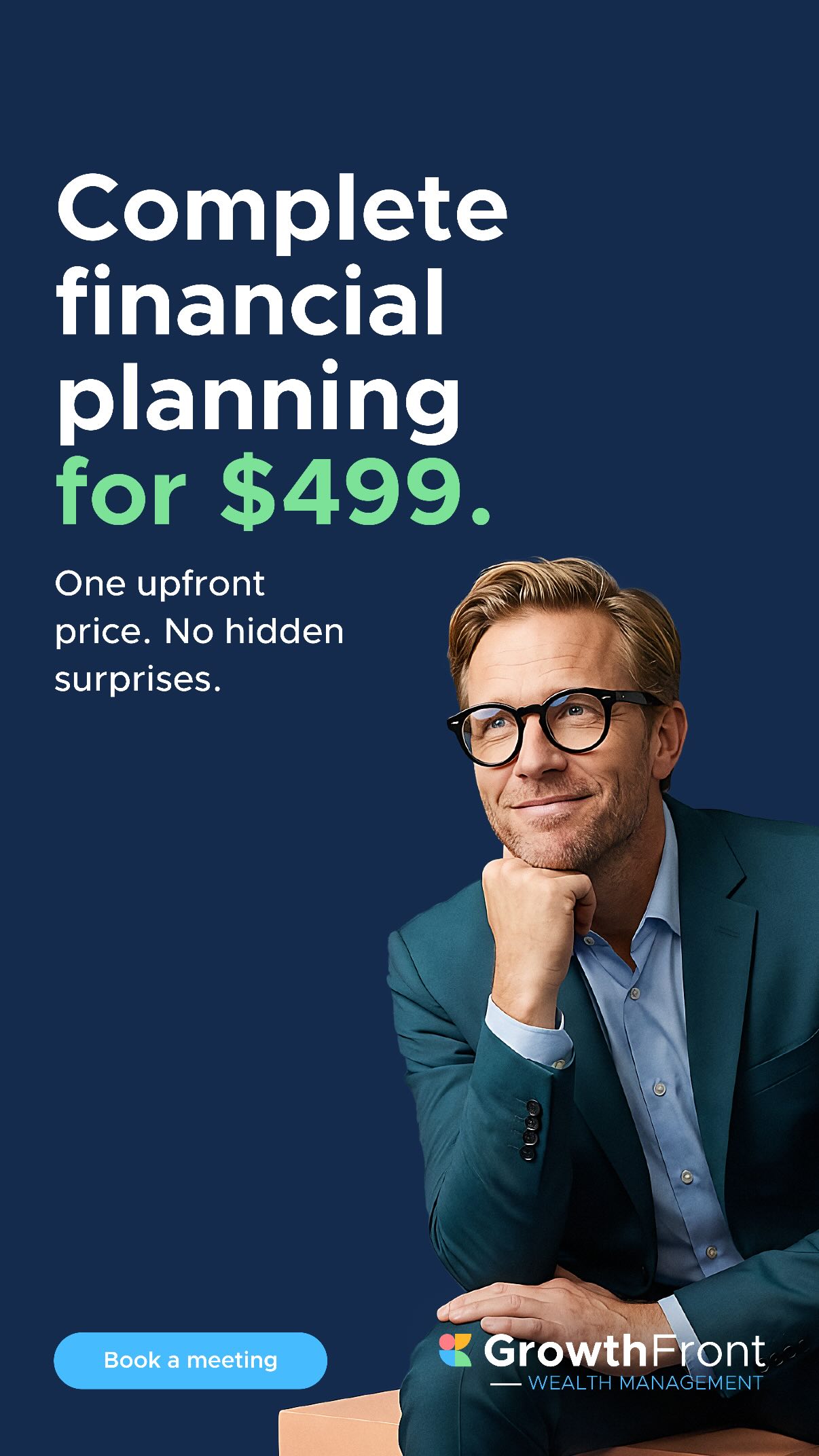 Growthfront Facebook ad: Pricing & Fees | Growthfront Wealth Management