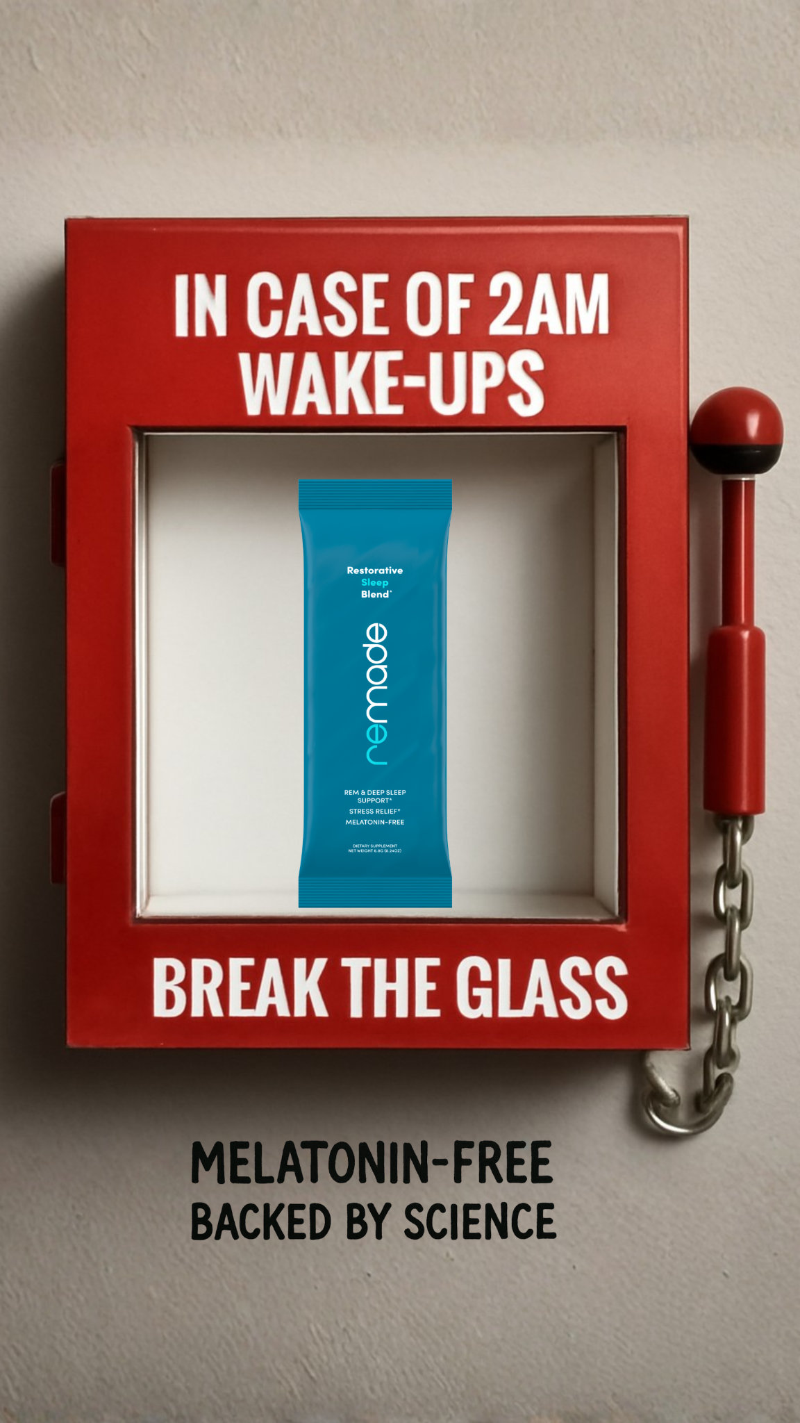 Remade Restorative Sleep Supplement Facebook ad