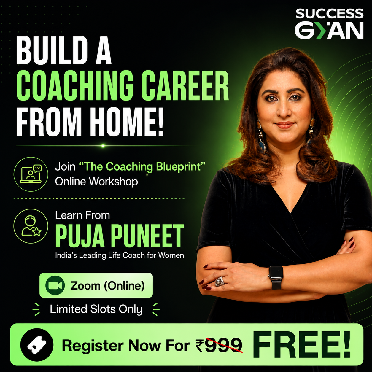 Success Gyan SGA Facebook ad: Register Now For FREE!