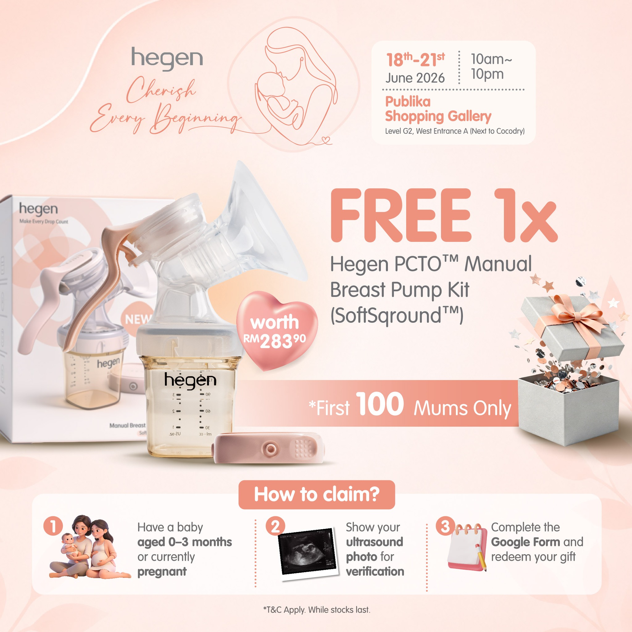 Hegen Malaysia Facebook ad: FREE Breast Pump for Mummies!