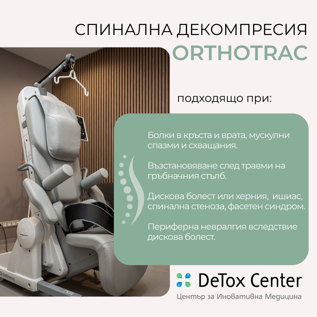 DeTox Center Facebook ad: Спиналната декомпресия е физиотерапевтичен метод, който…