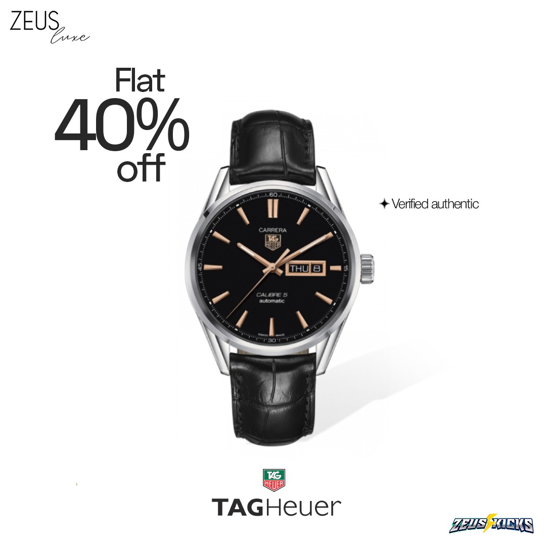 Zeus Kicks Facebook ad: TAG Heuer | MIN 40% OFF