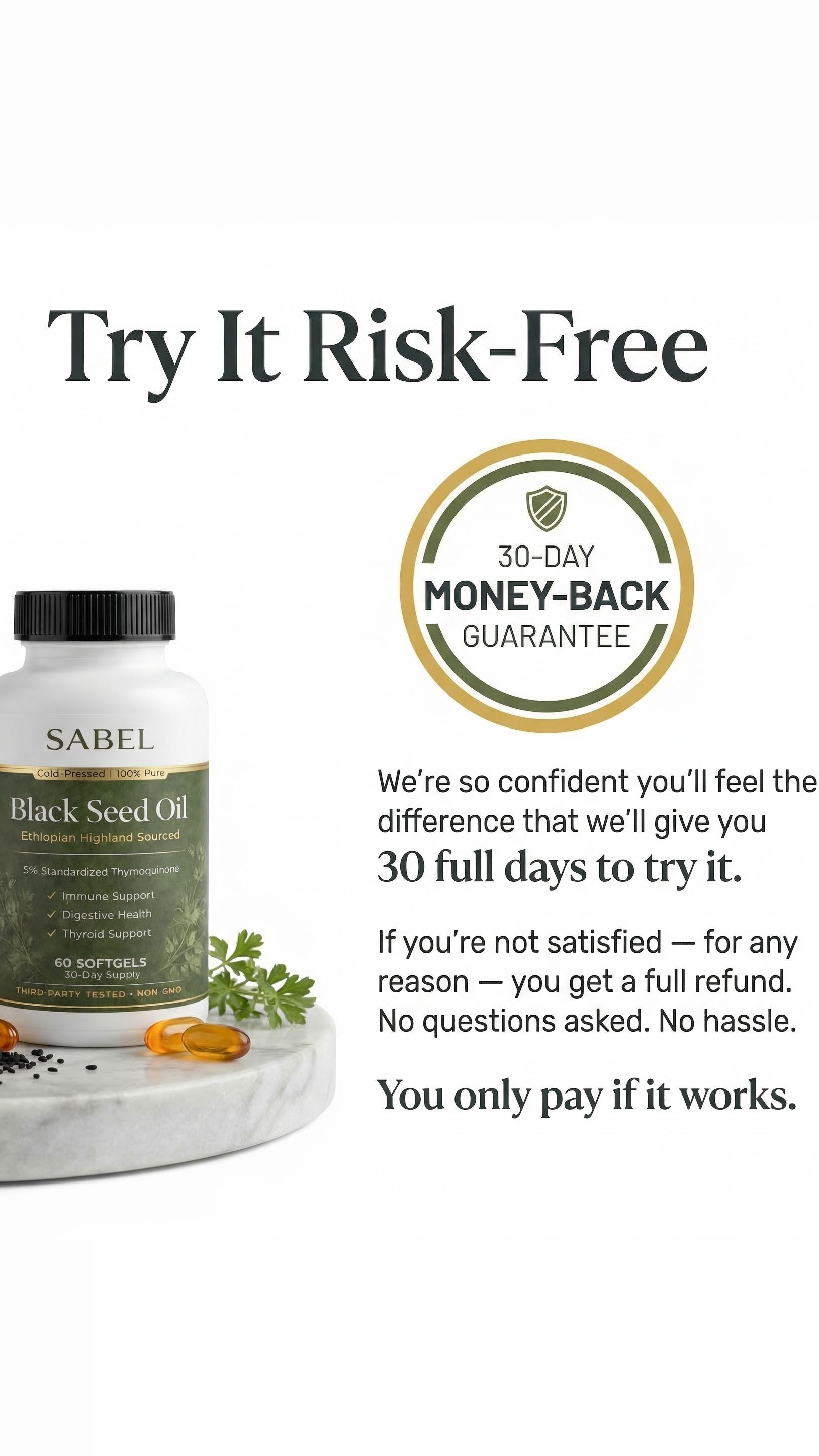 Sabel Facebook ad: The 10X Stronger Black Seed Oil Your Body Needs