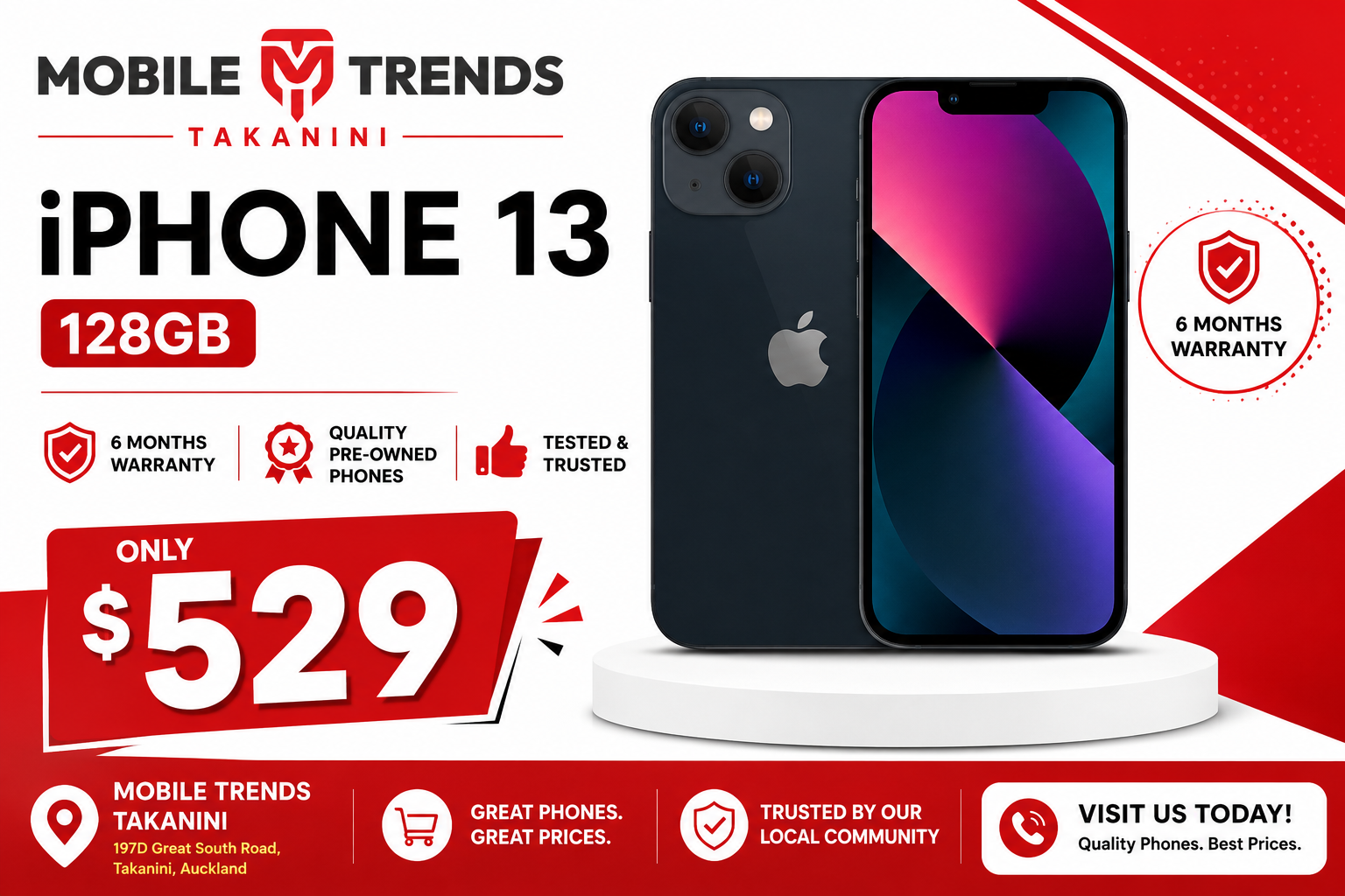 Mobile Trends limited Facebook ad: Your One-Stop Mobile Shop in Takanini!
