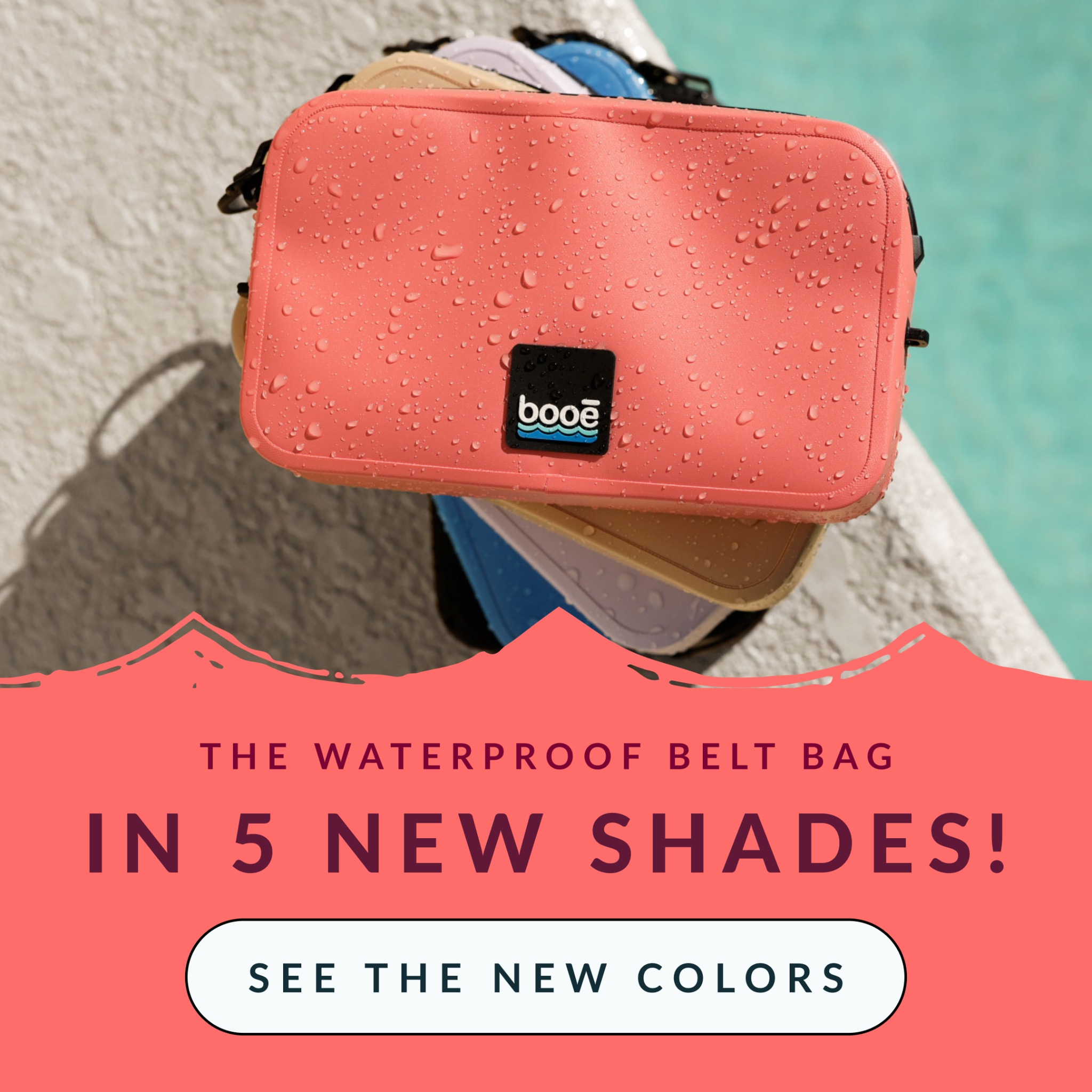 Booē Facebook ad: NEW Booe belt bags are here