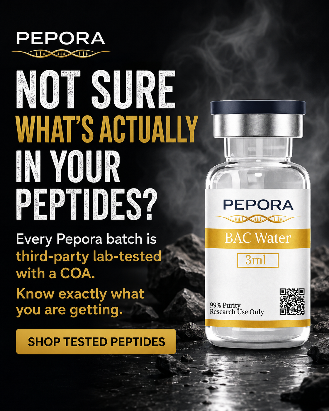 Pepora Bio Facebook ad: Trustpilot Rated 4.3 out of 5