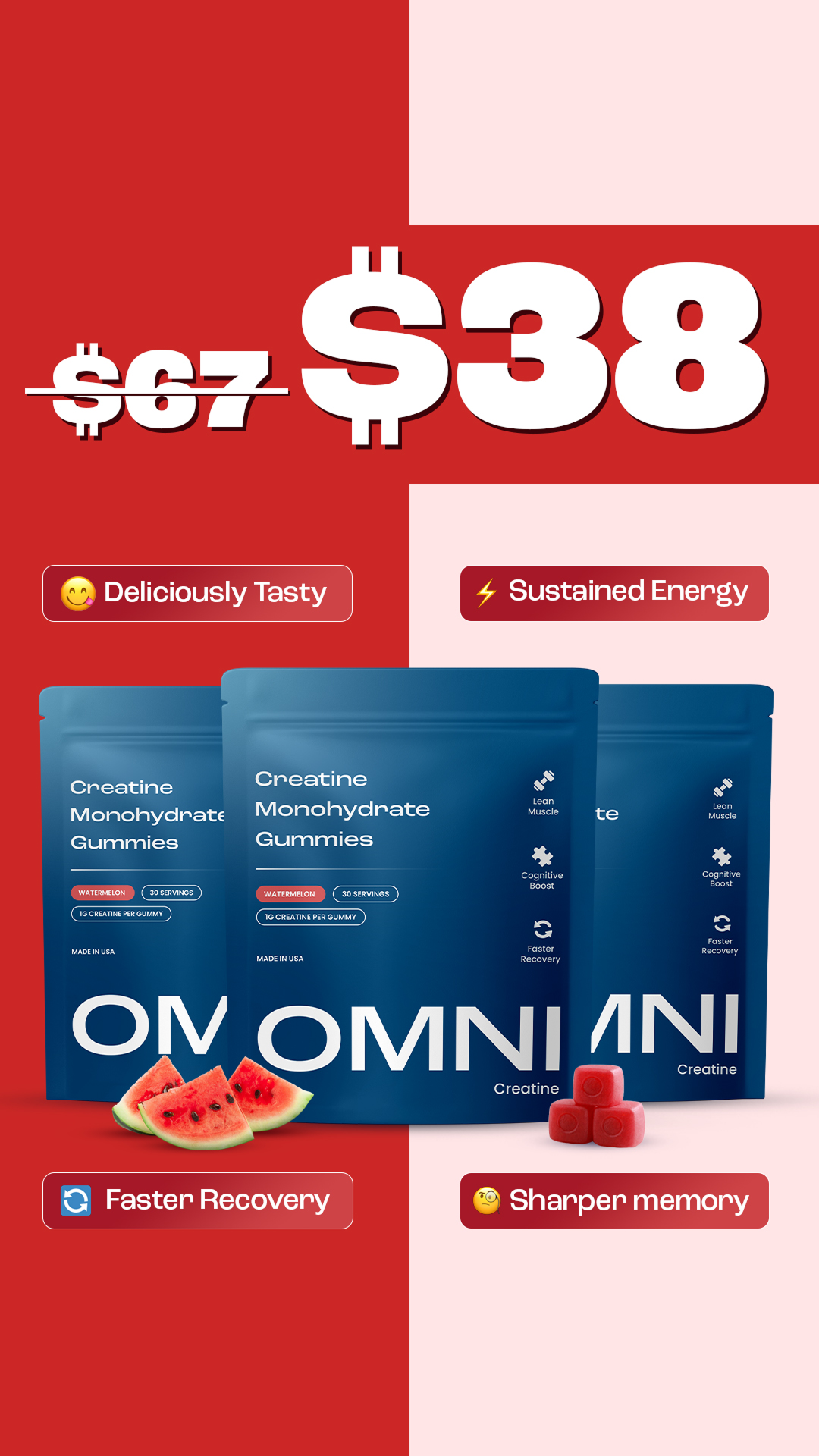 Omni Creatine Facebook ad