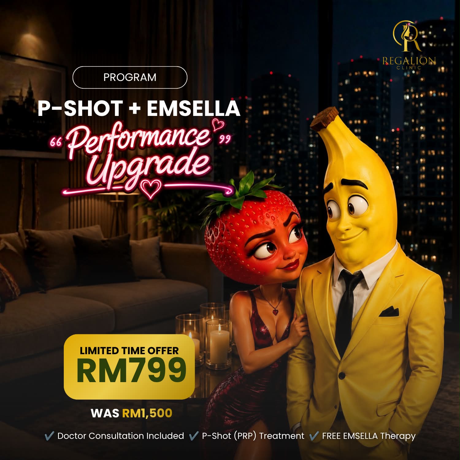 Regalion Clinic Kepong Facebook ad: Masalah Bukan Nak Mula⦠Tapi Nak Kekal Mantap.