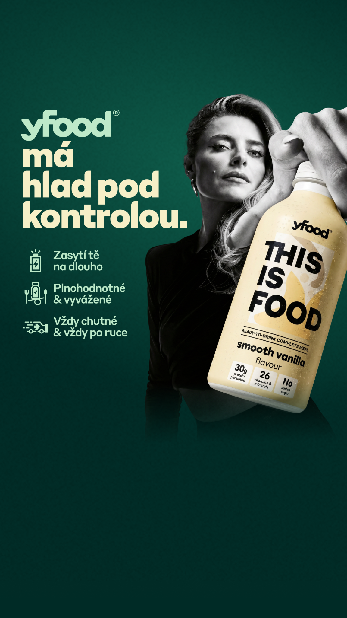 yfood Facebook ad: Hunger eat this | yfood Ready-to-Drink Complete Meals