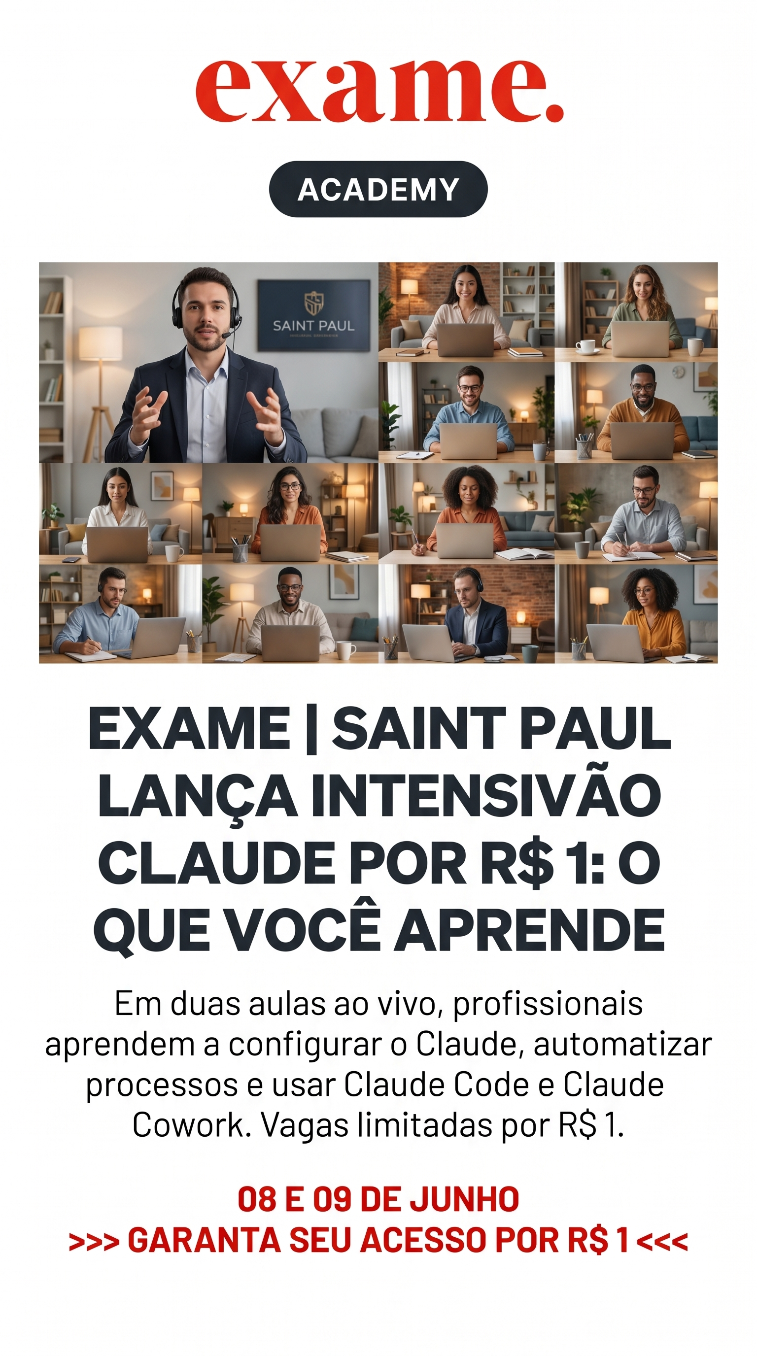 exame Facebook ad from Jun 2, 2026