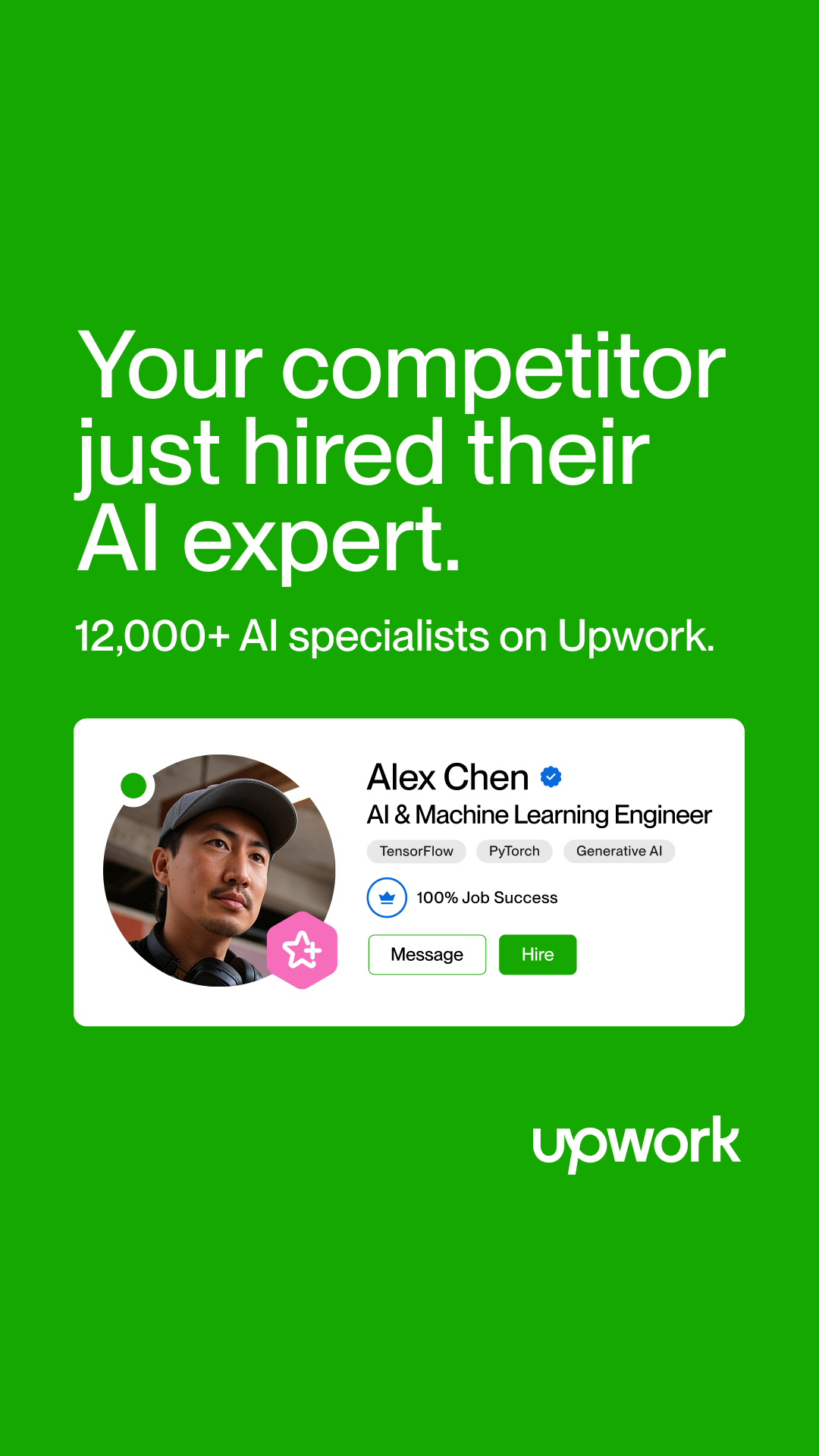 Upwork Facebook ad