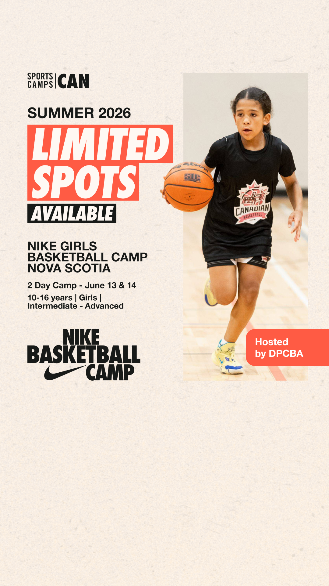 Nike Sports Camps Canada Facebook ad